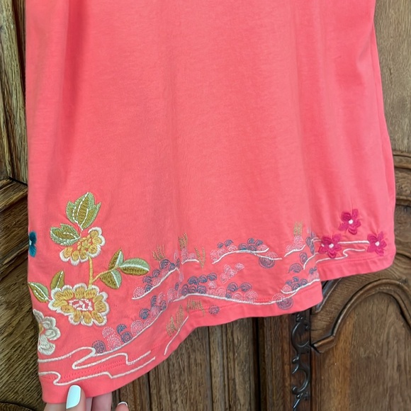 NEW Johnny Was Celina Coral V-Neck Raw Edge Tank Top - Picture 12 of 14